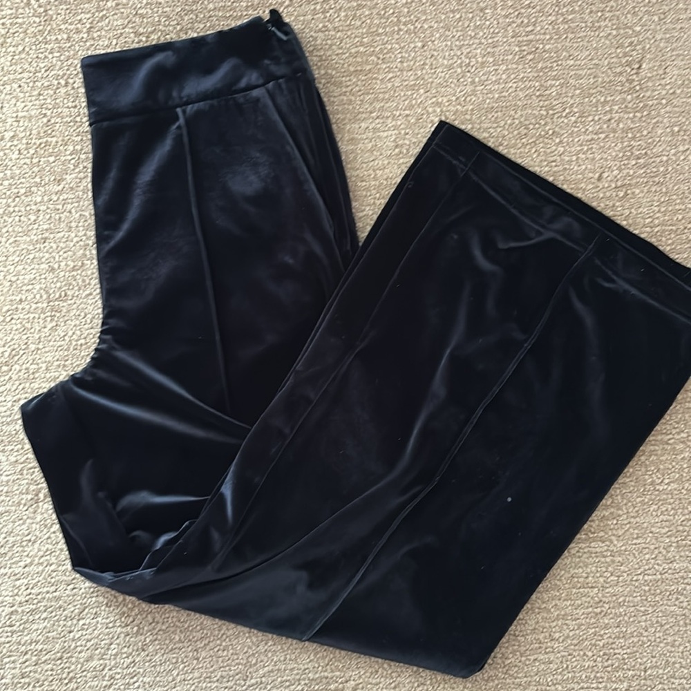 INC Black Velvet Wide Leg Pants